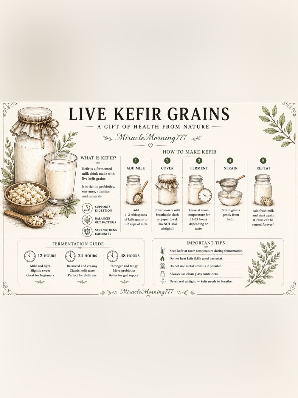 Live Milk Kefir Grains Active Starter Culture Ready to Grow Probiotic 1 Tbsp - Picture 3 of 4